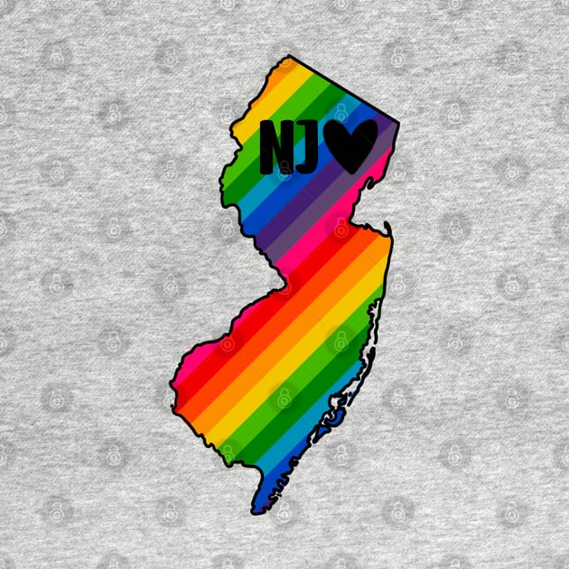 USA States: New Jersey (rainbow) by LetsOverThinkIt